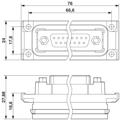 Монтажная рама D-SUB-VS-25-A-GC-ST/ST