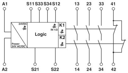 Реле безопасности-PSR-SPP-24UC/ESM4/3X1/1X2/B