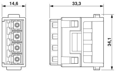 Модуль для установки контактов-HC-M-04-LCFC-F