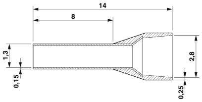 Кабельный наконечник-AI 0,75-8 BU-1000