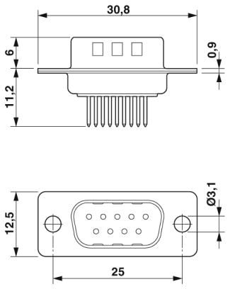 Контактная вставка D-SUB-CUC-DSI-C1STZ-S/DSLSC9