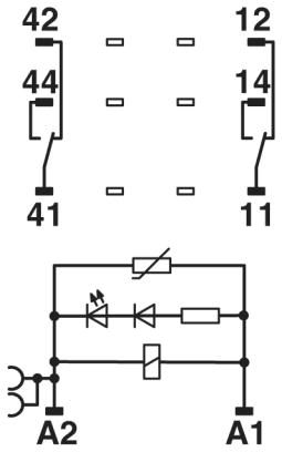 Релейный модуль-RIF-2-RSC-LV-120AC/2X21