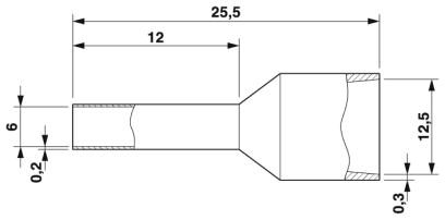 Кабельный наконечник-AI-XL 16-12 BU