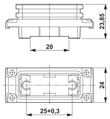 Монтажная рама D-SUB-VS-09-A-GC-BLANK