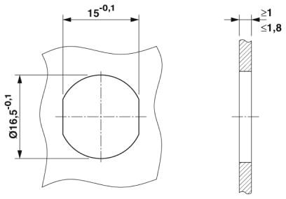 Крепежный резьбовой элемент корпуса-SACC-BP-F-M12/THR-1,0/1,8-9TIP