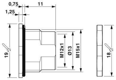 Крепежный резьбовой элемент корпуса-SACC-BP-F-M12/M15-6-SMD