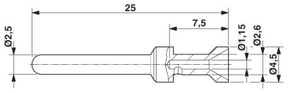 Обжимной контакт-CK2,5-ED-0,5ST CUNI