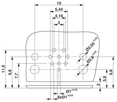 Встраиваемые разъемы-SACC-DSIV-FS-8CON-L90 SH SCO