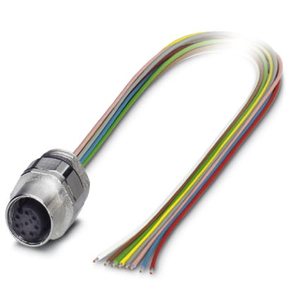 Встраиваемые разъемы-SACC-EC-M12FS-8CON-PG9/0,5