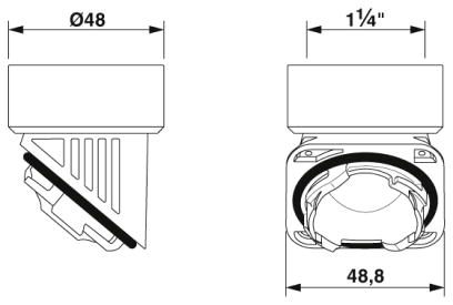 Адаптер-HC-B-TA-NPT-1 1/4-PLR-BK