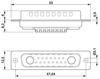 Контактная вставка D-SUB-CUC-DSI-S1STZ-S/DSLKC2P15S