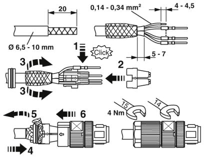 Разъем-SACC-M12MSX-8CT-CL SH