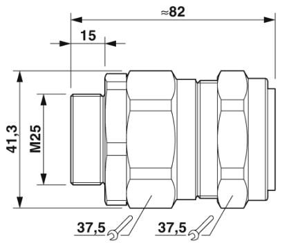 Кабельный ввод-G-ESSWU-M25-M66L-NTES-S