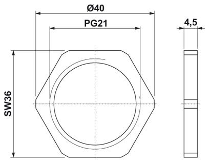 Монтажные рамы-VS-08-A-RJ45/MOD-1-R-IP67 BK