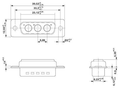 Держатель контактов D-SUB-VS-15-ST-DSUB-3P