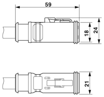 Кабель для датчика / исполнительного элемента-SAC-3P-DTMS/ 0,6-PUR/DTFS