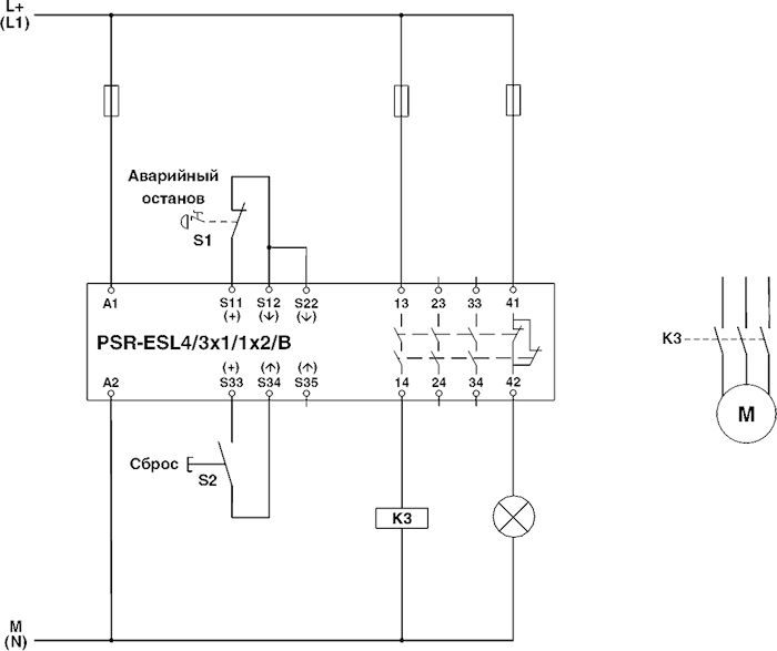 Реле безопасности-PSR-SPP-24UC/ESL4/3X1/1X2/B