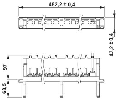 Распределительная панель-VS-PP-19-1HE-16-F
