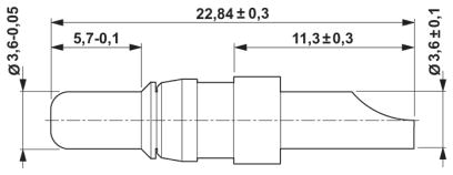 Силовой контакт D-SUB-VS-ST-LK-3,6/22,4/2,6