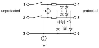 Устройство защиты от перенапряжений-TTC-6P-3-HF-F-M-12DC-PT-I