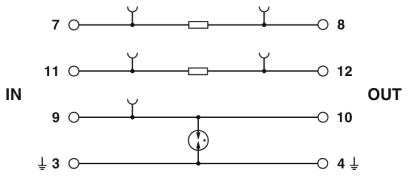 Базовый элемент для защиты от перенапряжений-PT 1X2+F-BE