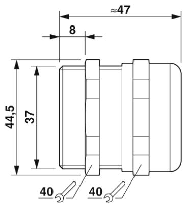 Кабельный ввод-G-INSEC-PG29-M68N-NNES-S