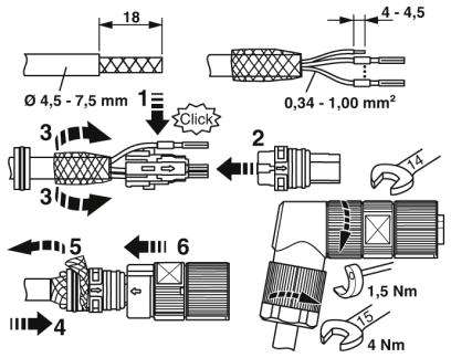 Разъем-SACC-M12FR-5CT-CM SH