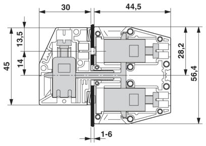 Проходная клемма-HDFKV 25-TWIN-DP