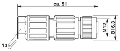 Соединитель для датчика/исполнительного устройства-SACC-FS-4QO-0,34-M SCO