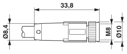 Кабель для датчика / исполнительного элемента-SAC-3P-M 8MS/ 1,5-PUR/M 8FS SH