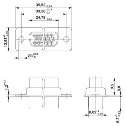 Держатель контактов D-SUB-VS-15-BU-DSUB-HD-CD-B
