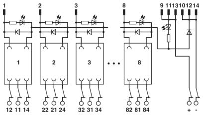Активный модуль-UM-8 RELS/KSR-G24/21/MT/PLC