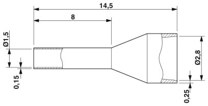 Кабельный наконечник-AI-S 1-8 TQ