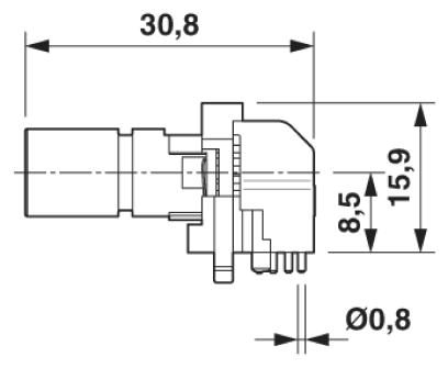 Встраиваемые разъемы-SACC-CI-M12MS-12CON-L90 SH