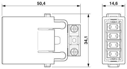 Модуль для установки контактов-HC-M-08-GBIT-CT-M