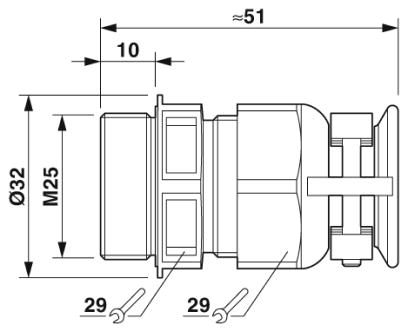 Кабельный ввод-G-INTRO-M25-M68N-PEPDS-BK