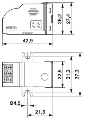 Устройство защиты от перенапряжений, тип 3-BT-1S-230AC/O