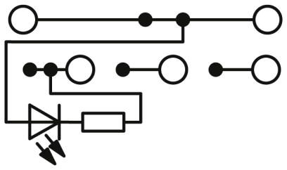 Клеммный модуль для подключения датчиков и исполнительных элементов-PTIO 1,5/S/4-LED 24 GN