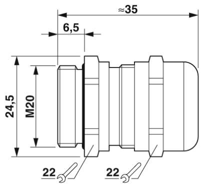 Кабельный ввод-G-INVEN-M20-M67N-NNES-S