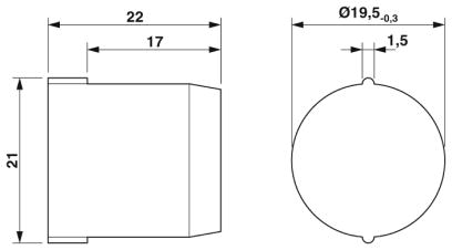 Заглушки-SEALING PLUG 20X22 RD