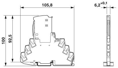 Устройство защиты от перенапряжений-TTC-6P-1X2-M-24DC-PT-I