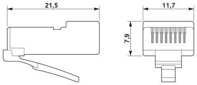 Разъем (вилка) RJ45-VS-08-NP-RJ45-BU