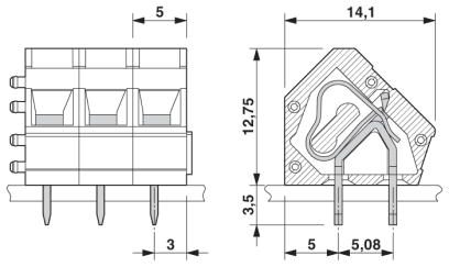Клеммные блоки для печатного монтажа-ZFKDS 1,5C-5,0