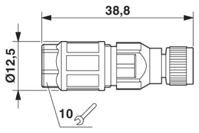 Соединитель для датчика/исполнительного устройства-SACC-M 8FS-3QO-0,5-M