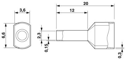 Кабельный наконечник-AI-TWIN 2X 1,5-12 BK