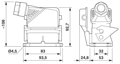 Комплект вставных соединителей-HC-EVO-B10PT-BWSC-HL-M25-PLRBK
