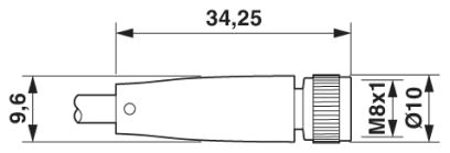 Кабель для датчика / исполнительного элемента-SAC-4P-M 8MS/ 1,5-600/M 8FS FB
