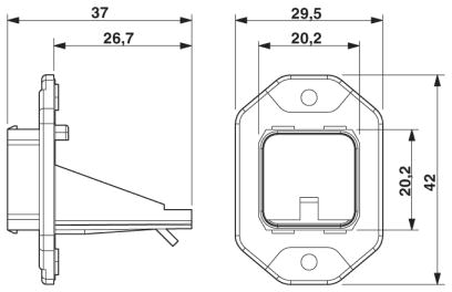 Монтажные рамы-VS-PPC-F1-RJ45-POBK-1R-F