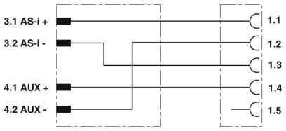 Разветвитель-SAC-ASI-J-Y-B-PUR-1,0-FS SCO