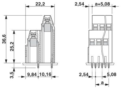 Клеммные блоки для печатного монтажа-MK3DS 1,5/ 3-5,08-BC